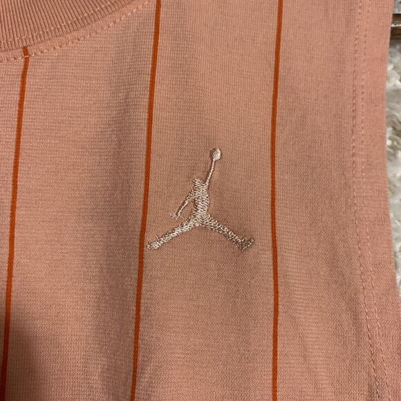 Air Jordan (Her)itage Pink Striped Loose Fit Midi Dress Womens XS Shift Pullover - Picture 6 of 10